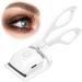 BYVUTE Heated Electric Eyelash Curler with Silicone Pads - Rechargeable Long Lasting Curler with Two Temperature Settings - Includes Pouch (White) - Buy Online on GoSupps.com