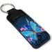 Lip balm keychain for women and girls clip-on elastic chapstick sleeves Blue Butterfly - Buy Online on GoSupps.com