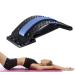 Anyingkai back extension back massage support back stretcher 3 steps adjustable backhow for lumbar spine back pain relief and relaxation black blue