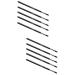 Beavorty 10 pcs makeup brush Makeup Eyeliner Eyeliner Brush Multi-use Brush Creative Brush Flat Brush Eyebrow Brush 16x0.7cmx2pcs Blackx2pcs