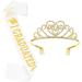 2023 Graduation Satin Sash and Tiara Kit - Glitter Rhinestone Crown for Graduation Party Decor - Buy Online on GoSupps.com