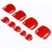 24pcs Short False Toenails French Tip Press On Toe Nails Acrylic False Toenails Square Full Toenail Tips Red Artificial Feet Nails Decals Glue On Toe Nails - Buy Online on GoSupps.com