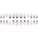 Justotry 24 Pcs Short Oval False Nails with Jewels | Black French Press On Nails | Striped Fake Nails with Nail Glue | Almond Medium Stick On Nails for Women | Nail Art Accessories - Buy Online on GoSupps.com
