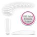 100 artificial nail tips oval clear without adhesive surface in tip box