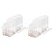 LSRVNM 2 pieces of bird cage feeder parrot feeder bird feeder for hanging water bowl transparent with standing poles for budgies canaries nymphic