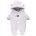 Vine Baby Hooded Fleece Romper Snowsuit Infant Jumpsuit Fall Winter Outwear Outfits White 9-12 Months White 9-12 Months