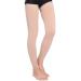 GLEMOSSLY Thigh High Medical Compression Stockings For Women & Men,Footless,Firm Support Hose 20-30 mmHg Compression Socks For Treatment Varicose Veins Swelling Footless Beige Medium
