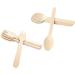 100 Pcs Disposable Wooden Cutlery Set Plastic Cutlery Alternative Including 50 Wooden Spoons 50 Wooden Forks Eco Friendly Biodegradable Disposable Utensils for Home and Party use - Buy Online on GoSupps.com