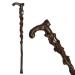 Walking Stick Wooden Cane Faucet Crutches Redwood Root Engraving Cane Elderly Staff Walking Stick Walker Birthday Gift Redbrown Graybrown (Redbrown) Safehappy