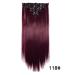 Iluu Dark Red Synthetic Hair Extensions - 22 Heat-Resistant Fiber 100g 7 Pieces with 16 Clips - Thick Clip-In for Full Volume (#118 Dark Red) - Buy Online on GoSupps.com
