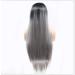 BGHJUE Long Natural Synthetic Wig for Women - Gray Gradient Highlight Breathable Wig Cap High Temperature Fiber Side Parting - Buy Online on GoSupps.com