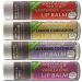 Soothing Touch Vegan Lip Balm - Grapefruit Lemon Cardamom Coconut Lavender Vanilla Chai - Variety Pack of 4