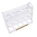 Uonlytech Egg Storage Box Clear Stand Egg Tray for Refrigerator Egg Drawer Egg Preservation Rack Organizer Dog White 25.5X20X10CM