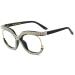 Rhinestone Vintage Punk Style Square Oversized Metal Frame Eye Bling Rhinestone reading Glasses Black 1.75 x