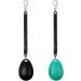 Oyefly Dog Clicker Set - 2 Large Button Training Clickers for Dogs Cats & Horses - Black & Cyan | Effective Dog Training Tools - Buy Online on GoSupps.com