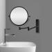 Adjustable Height Black 10x Magnifying Makeup Mirror - Wall Mounted 8 Inch Double Sided Vanity Mirror for Bathroom Shaving - Buy Online on GoSupps.com