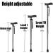 Walking Cane Holder Walking Stick Crutch for Old Man Elderly Telescopic Stable Non Slip Lightweight Height Adjustable Silver Walking Sticks for Men Or Women Practical - Buy Online on GoSupps.com