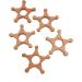 Wendysun 2pcs Cartoon Wood Teether - Natural Animal Pentagram Shape Baby Teething Toy - Buy Online on GoSupps.com