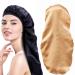 Satin Bonnet for Women Long Hair  2 Pcs Braid Bonnet for Sleeping Extra Long  Soft Silk Bonnet for Curly Hair  Big Satin Hair Bonnets for Women (Black  Golden)