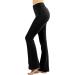 Jinhiteam Girls Black Pink Flare Leggings | High Waisted Workout Dance Yoga Pants 13-14 Years - Buy Online on GoSupps.com