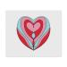 2 x "Patterned Heart in a Heart" Microfiber Lens/Glasses Cleaning Cloths (LC00020115)