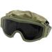 Lancer Tactical CA-203G Safety Airsoft Goggles | Interchangeable Multi Lens Kit (OD Green) | Smoked, Clear, Yellow Lens - Buy Online on GoSupps.com