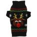Christmas Turtleneck Dog Sweater - Warm Knitwear for Puppies & Dogs | XL Black Moose Pattern | Perfect Holiday Gift - Buy Online on GoSupps.com