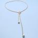Boho Pearl Lariat Necklace | Gold Chunky Chain Y Necklace | Elegant Pearl Tassel Jewelry for Women & Girls - Perfect for Prom & Bridal - Buy Online on GoSupps.com