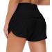 Origiwish Women's High Waisted Running Shorts with Liner Quick Dry Athletic Workout Shorts Zipper Pockets Small Black