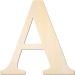 YRONTY 12Inch Wooden Letters A  Blank Unfinished Wood Letter Wooden Sign Board for Painting  Craft and Home Wall Decoration