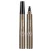 2Pcs Magical Precise Waterproof Natural Microblading Eyebrow pen with 4 Fork Tip Pencil Natural Looking Brows Effortlessly and Stays on All Day-Gray brown