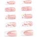 TQUXNGA Press on Nails Medium Long Craft False Nails Square 3D Flower Bowknot French Artificial Nails Finger Manicure Kit included - Buy Online on GoSupps.com