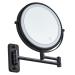 Gecious Black Makeup Mirror with LED Light  8 inch Double Sided 1X/7X Magnifying Mirror with 3 Color Lights  360 Rotation Vanity Mirror for Home Bathrom Shaving Light up Mirror  Plug Powered