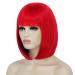 Bopocoko Short Red Bob Hair Wig with Bangs - Natural and Cute Daily Party Wig for Women (BU239R) - Buy Online on GoSupps.com