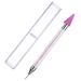 Dual Ended Nail Rhinestones Picker Dotting Tools Nail Art Design Dotting Pen DIY Nail Art Decoration Wax Tip Pencil for Gems Crystals Studs Beads (Acrylic Purple)
