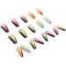 Long Fake Nail Full Cover with Glue Detachable Summer Rainbow Press on Nails 24 Pieces Finger Nail Art Tips for Nail Salons and Women DIY Nail Art - Buy Online on GoSupps.com