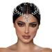 Bridal Headpieces for Wedding Rhinestone Headband Forehead Headband Headpiece Hair Accessories for Bride Silver.