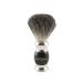 Edwin Jagger Pure Badger Badger Hair Shaving Brush - Ebony imitation handle ring and end caps nickel plated