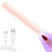 ANGNYA Portable Mini UV LED Nail Lamp Pen Shape Nail Dryer for Gel Nails UV Gel Light 6W Curing Lamp Quickly Drying for Nails Professional LED Gel Nail Light for DIY at Home Nail Salon (Pink) 1-Pink