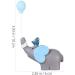 YeahiBaby Beautiful Resin Elephant Balloon and Heart Cake Topper or Small Dessert Decoration for Wedding Party Tables (Sky Blue) - Buy Online on GoSupps.com