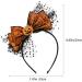 minkissy Pumpkin Headband Fascinator Bow Knot Headpiece with Mesh Decor Halloween Pumpkin Headband Halloween Cosplay Party Favors for Women Girls - Buy Online on GoSupps.com