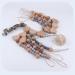 Ibeafilly Baby Pacifier Chain Clip | Unisex Silicone & Wood Pacifier Strap | Triangle Design for Bibs - Buy Online on GoSupps.com