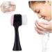 Manual Face Brush Silicone Facial Cleansing Exfoliating Brush 2 in 1 Double Side Face Wash Scrub Brush for Skin Care for Deep Cleaning Skin - Buy Online on GoSupps.com