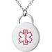 Stainless Steel Medical Alert ID Necklace - 24 inch DIABETIC-NON-INSULIN - Buy Online on GoSupps.com