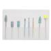 8pcs nail drill - tungsten steel polishing grinding head manicure replacement polishing head set nail grinding head dead skin removal nail policher accessories for nail studio and at home