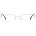 Half Rimless Metal Blue Light Blocking Glasses - Shiny Gold Frames | Business Eyewear with 1.26in Lens Height - Buy Online on GoSupps.com