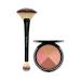 EVE PEARL Ultimate Face Compact And 204 Dual Fan Highlighter Brush Blush Bronzer Highlighter Contour Palette Eyeshadow Makeup Set Medium to Deep- Ageless