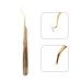 Kolybel Eyelash Extension Tweezers Professional Stainless Steel Lash Tweezers for Mega Volume and Mink Eyelashes Extensions Applying(Gold-K06) Gold-K06 1pcs