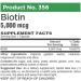 AlchePharma Biotin 5 000 mcg (5 mg) per Easy to Swallow Capsule *Free of Yeast Wheat Gluten and preservatives - Buy Online on GoSupps.com