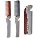 Beard Comb Folding Pocket Moustache Shaping Comb Stainless Steel Round Comb Teeth Beard Comb(Black acetate + stainless steel plating) - Buy Online on GoSupps.com